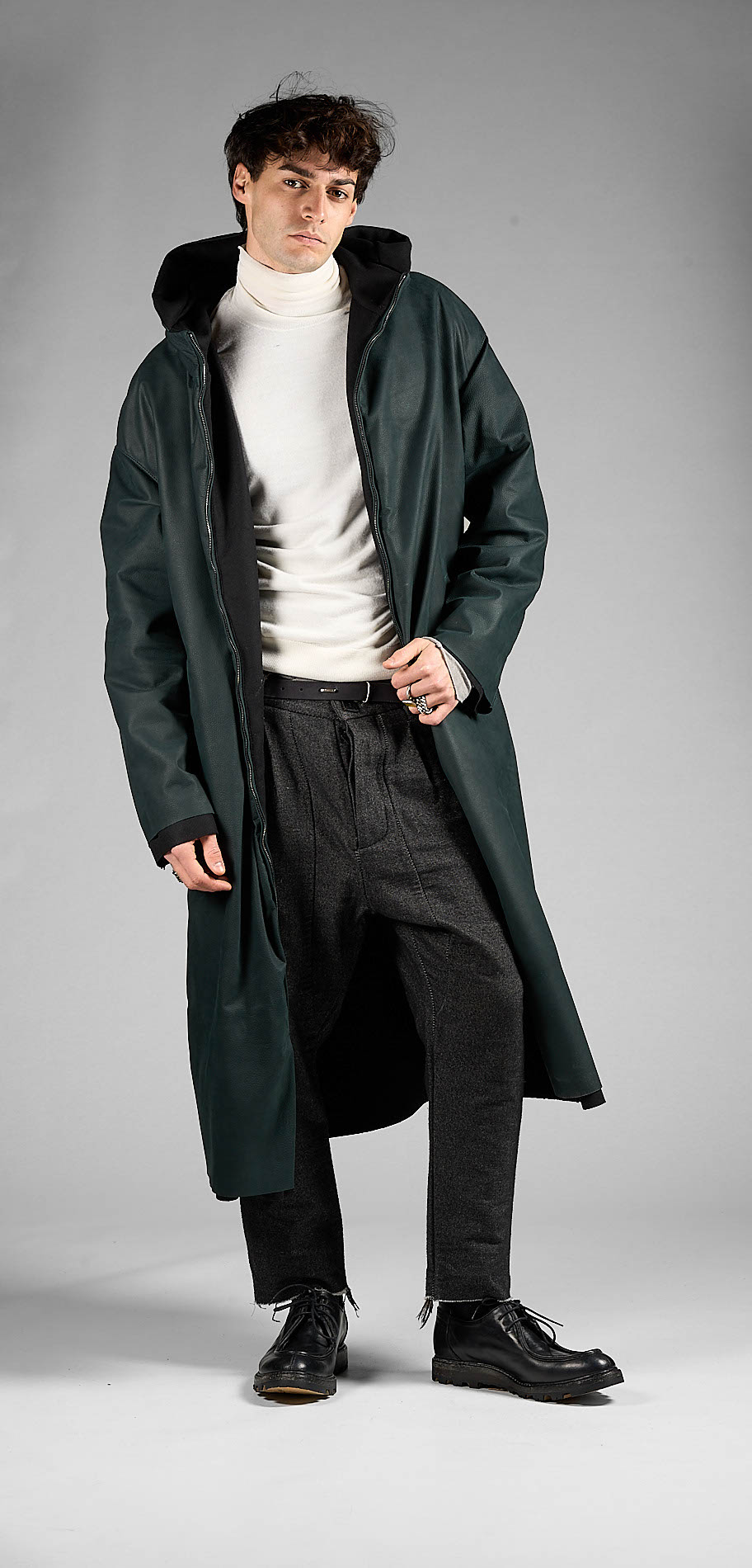 DANIELE BASTA LEATHER AND SILVER JACKET